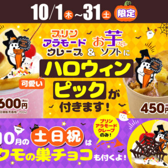 今だけ！ハロウィンピック、蜘蛛の巣チョコがついてくる♫